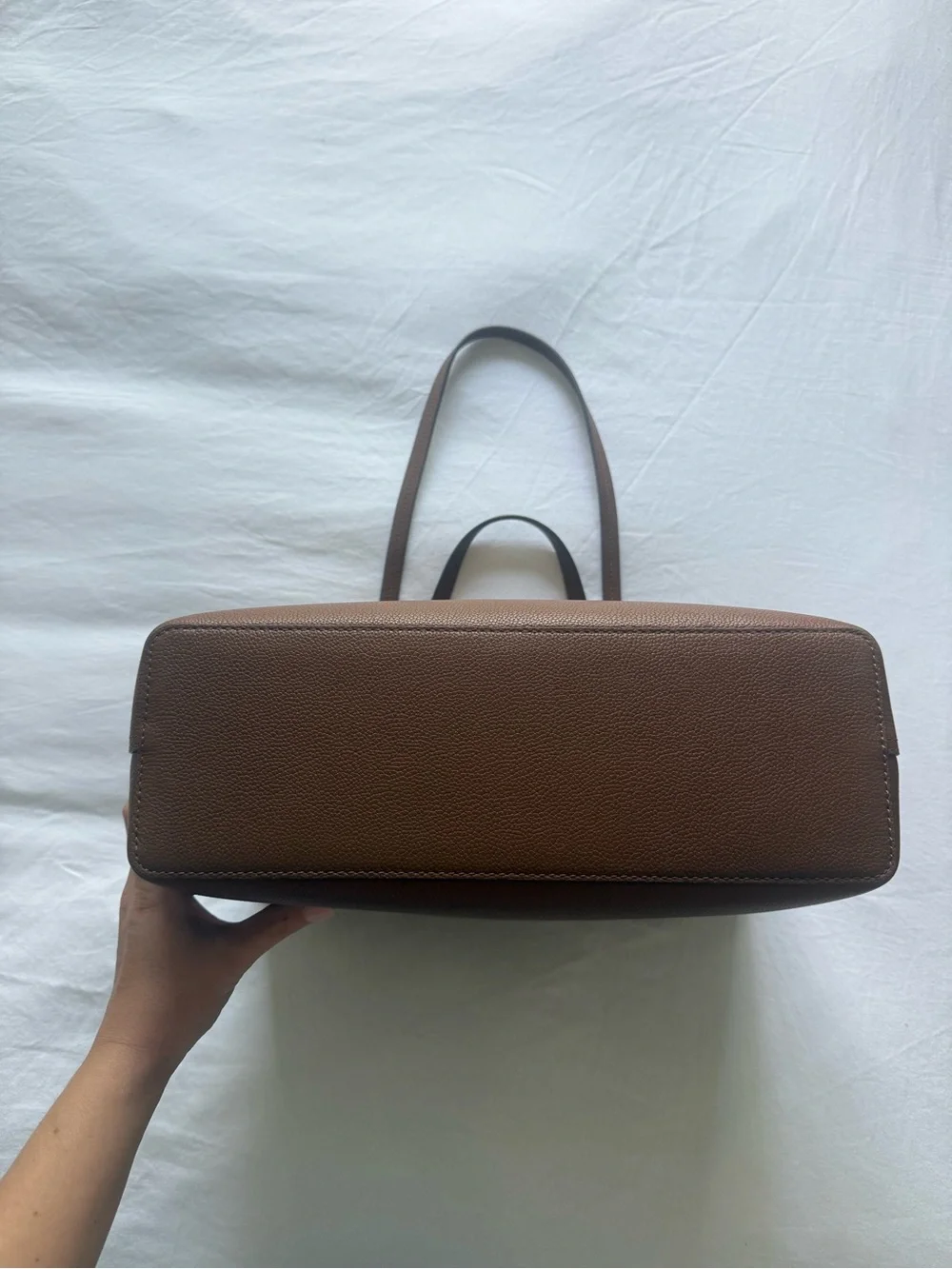 Tory Burch Chestnut Brown Leather Structured Tote